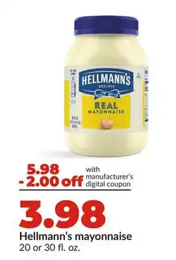 Hy-Vee Hellmann's mayonnaise offer
