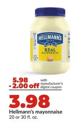 Hy-Vee Hellmann's mayonnaise offer