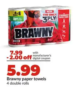 Hy-Vee Brawny paper towels offer