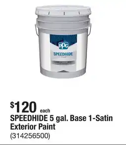 The Home Depot SPEEDHIDE 5 gal. Base 1-Satin Exterior Paint offer