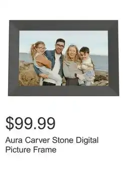 Costco Aura Carver Stone Digital Picture Frame offer
