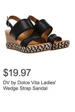 Costco DV by Dolce Vita Ladies' Wedge Strap Sandal offer
