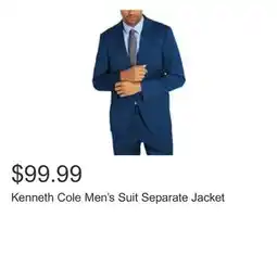 Costco Kenneth Cole Men's Suit Separate Jacket offer