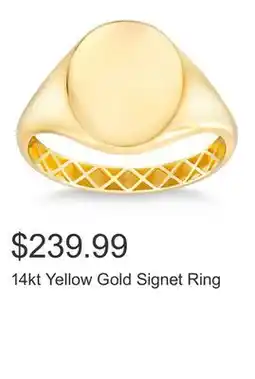 Costco 14kt Yellow Gold Signet Ring offer