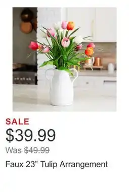 Costco Faux 23 Tulip Arrangement offer