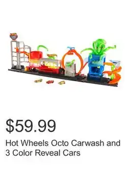 Costco Hot Wheels Octo Carwash and 3 Color Reveal Cars offer