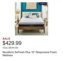 Costco Novaform SoFresh Plus 10 Responsive Foam Mattress offer