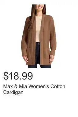 Costco Max & Mia Women's Cotton Cardigan offer