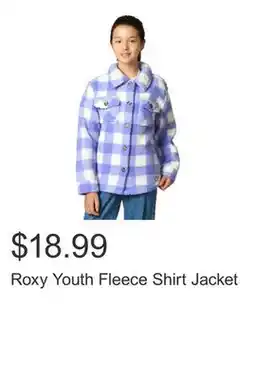 Costco Roxy Youth Fleece Shirt Jacket offer