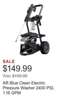 Costco AR Blue Clean Electric Pressure Washer 2400 PSI, 1.16 GPM offer