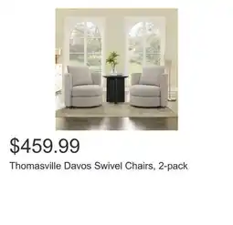 Costco Thomasville Davos Swivel Chairs, 2-pack offer