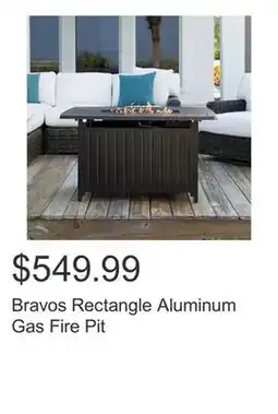Costco Bravos Rectangle Aluminum Gas Fire Pit offer