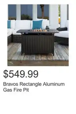 Costco Bravos Rectangle Aluminum Gas Fire Pit offer