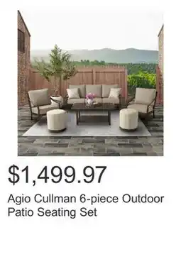 Costco Agio Cullman 6-piece Outdoor Patio Seating Set offer
