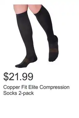Costco Copper Fit Elite Compression Socks 2-pack offer