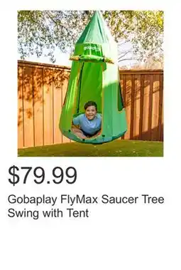 Costco Gobaplay FlyMax Saucer Tree Swing with Tent offer