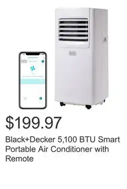 Costco Black+Decker 5,100 BTU Smart Portable Air Conditioner with Remote offer