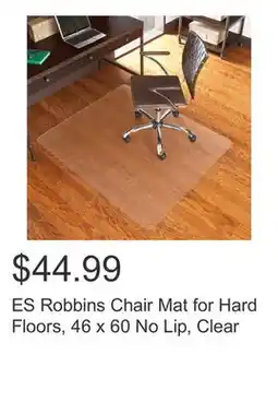 Costco ES Robbins Chair Mat for Hard Floors, 46 x 60 No Lip, Clear offer