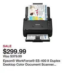 Office Depot Epson WorkForce ES-400 II Duplex Desktop Color Document Scanner with Auto Document Feeder offer