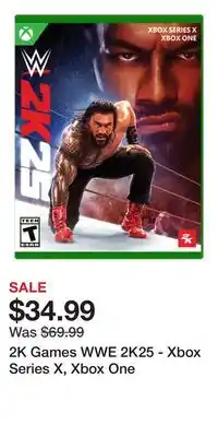 Game Stop 2K Games WWE 2K25 - Xbox Series X, Xbox One offer