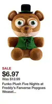 Game Stop Funko Plush Five Nights at Freddy's Fanverse Popgoes Weasel GameStop Exclusive offer
