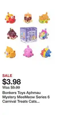 Game Stop Bonkers Toys Aphmau Mystery MeeMeow Series 6 Carnival Treats Cats 6-In Plush (Styles May Vary) offer