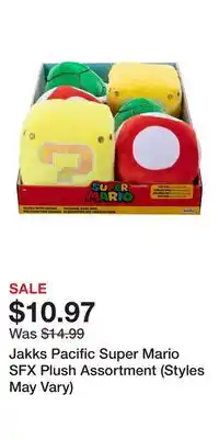 Game Stop Jakks Pacific Super Mario SFX Plush Assortment (Styles May Vary) offer