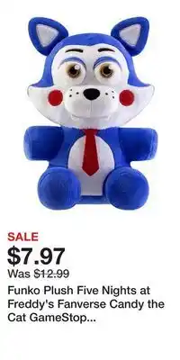 Game Stop Funko Plush Five Nights at Freddy's Fanverse Candy the Cat GameStop Exclusive offer