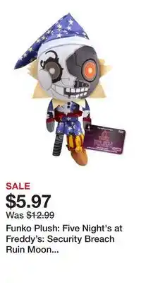 Game Stop Funko Plush: Five Night's at Freddy's: Security Breach Ruin Moon 7-in Plush offer