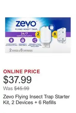 Costco Zevo Flying Insect Trap Starter Kit, 2 Devices + 6 Refills offer