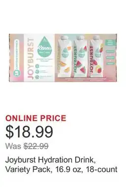 Costco Joyburst Hydration Drink, Variety Pack, 16.9 oz, 18-count offer