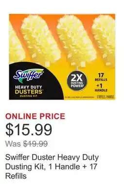 Costco Swiffer Duster Heavy Duty Dusting Kit, 1 Handle + 17 Refills offer
