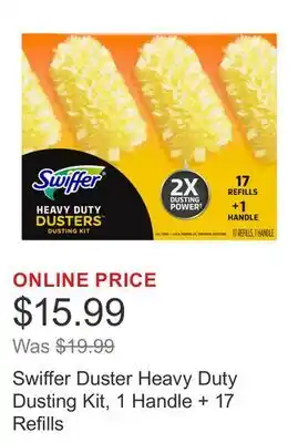 Costco Swiffer Duster Heavy Duty Dusting Kit, 1 Handle + 17 Refills offer