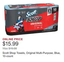Costco Scott Shop Towels, Original Multi-Purpose, Blue, 10-count offer