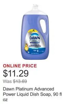 Costco Dawn Platinum Advanced Power Liquid Dish Soap, 90 fl oz offer
