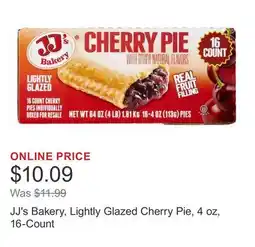 Costco JJ's Bakery, Lightly Glazed Cherry Pie, 4 oz, 16-Count offer