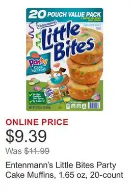 Costco Entenmann's Little Bites Party Cake Muffins, 1.65 oz, 20-count offer