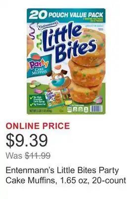Costco Entenmann's Little Bites Party Cake Muffins, 1.65 oz, 20-count offer