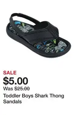 Belk Toddler Boys Shark Thong Sandals offer