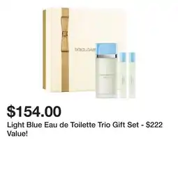 Belk Light Blue Eau de Toilette Trio Gift Set - $222 Value! offer