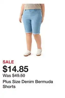 Belk Plus Size Denim Bermuda Shorts offer