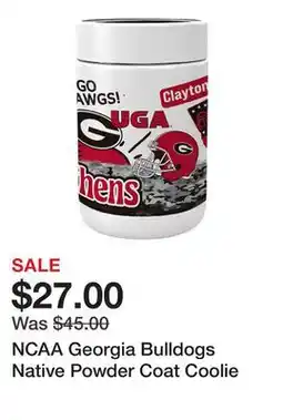 Belk NCAA Georgia Bulldogs Native Powder Coat Coolie offer