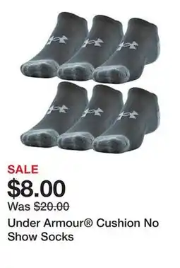 Belk Under Armour Cushion No Show Socks offer