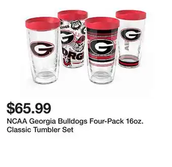 Belk NCAA Georgia Bulldogs Four-Pack 16oz. Classic Tumbler Set offer