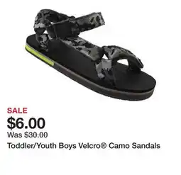 Belk Toddler/Youth Boys Velcro Camo Sandals offer