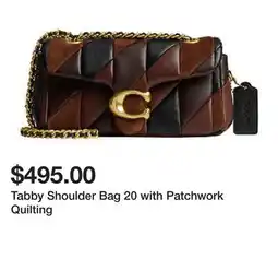 Belk Tabby Shoulder Bag 20 with Patchwork Quilting offer