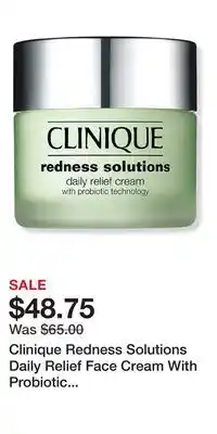 Ulta Beauty Clinique Redness Solutions Daily Relief Face Cream With Probiotic Technology offer