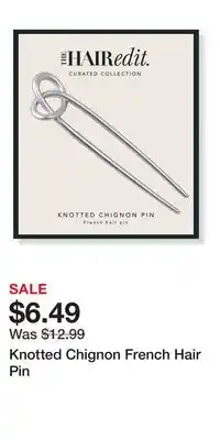 Ulta Beauty Knotted Chignon French Hair Pin offer