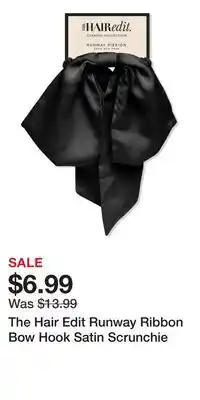Ulta Beauty The Hair Edit Runway Ribbon Bow Hook Satin Scrunchie offer