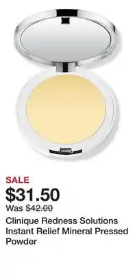 Ulta Beauty Clinique Redness Solutions Instant Relief Mineral Pressed Powder offer